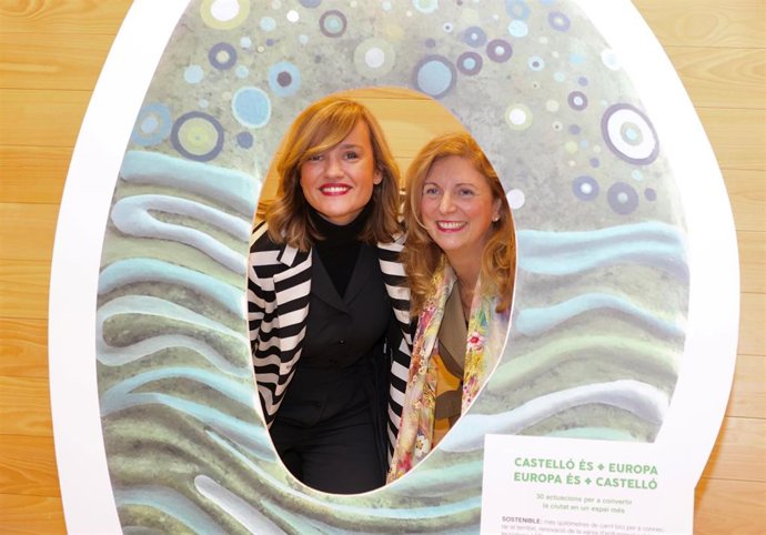 La ministra de Educación, Pilar Alegría, junto a la alcaldesa de Castelló, Amparo Marco