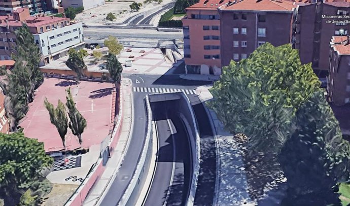 Imagen 3D del túnel de Andrómeda desde la calle Nochevieja.