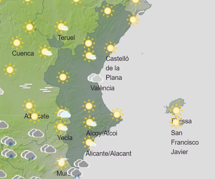 Predicción del tiempo para este sábado 11 de febrero