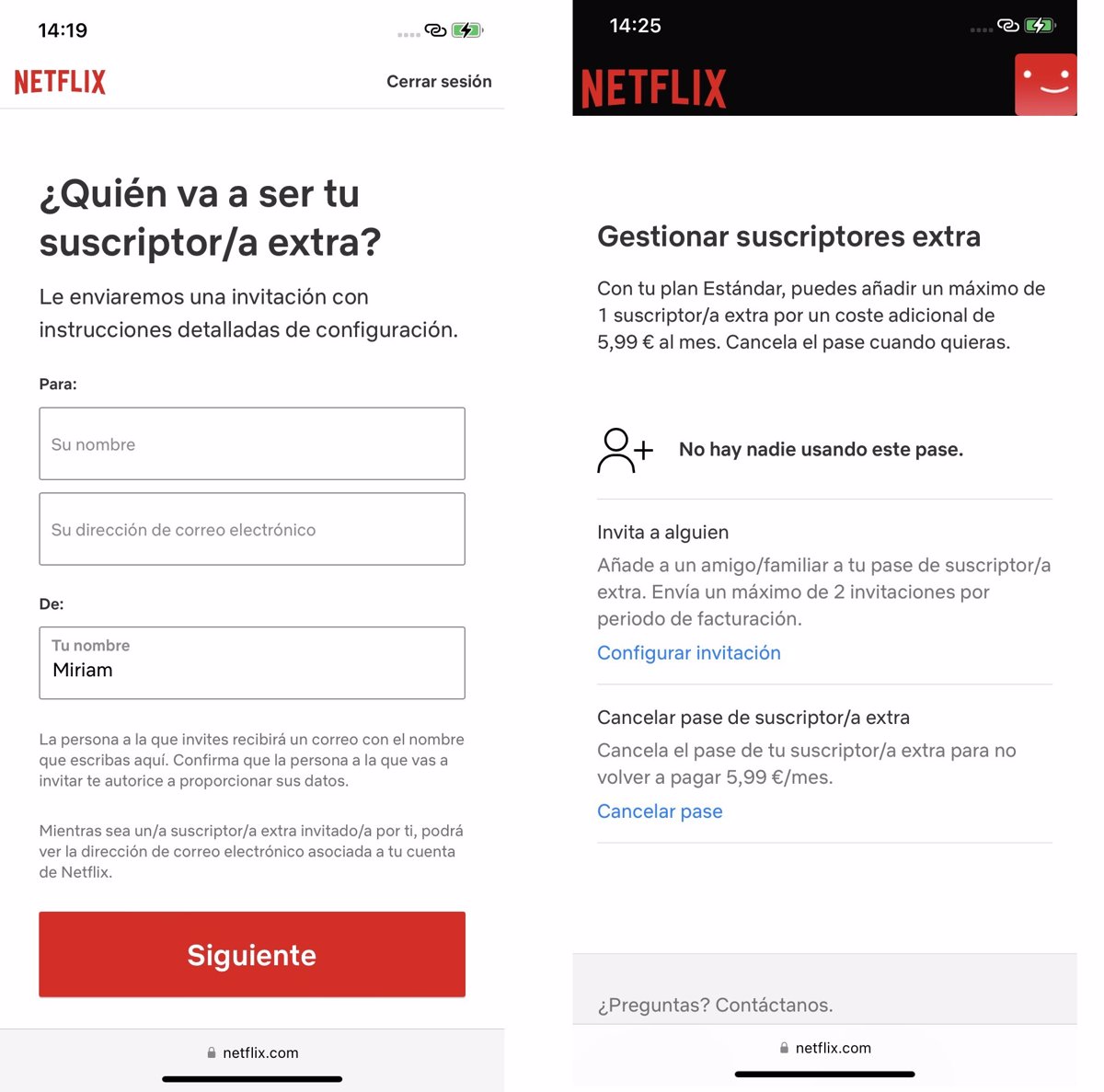 Cómo añadir suscriptores extra a tu cuenta de Netflix