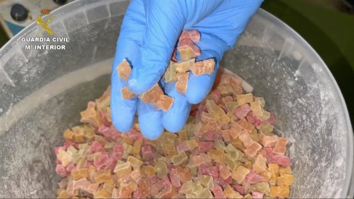 Golosinas de marihuana intervenidas por la Guardia Civil