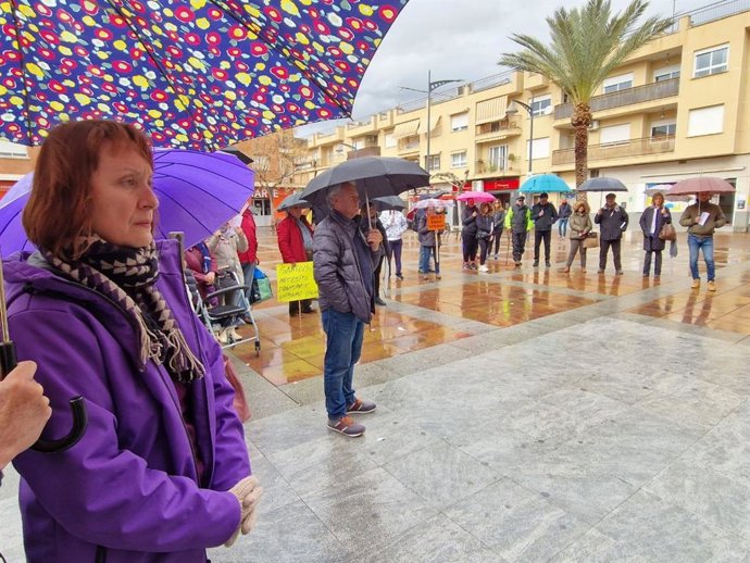 María Marín en la concentración vecinal