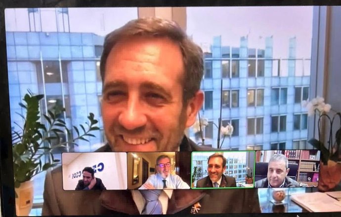 Videoconferencia de la Confederación de Empresarios de Melilla con el eurodiputado José Ramón Bauzá