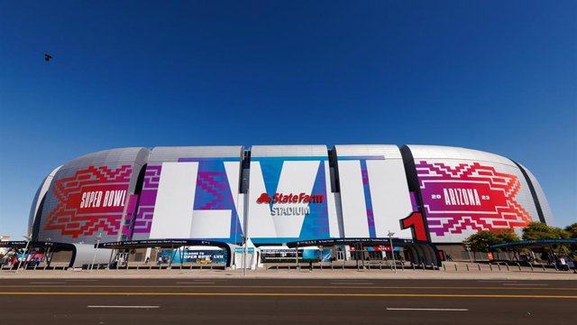 Imagen exterior del Estadio State Farm, escenario de la LVII Super Bowl