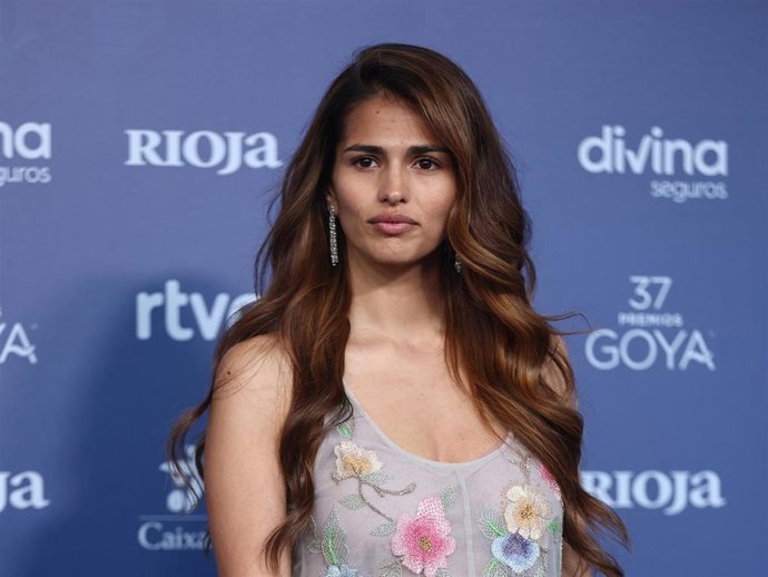 Sara Sálamo en la alfombra roja de los Premios Goya 2023