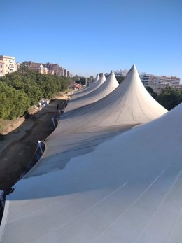 Carpas de la avenida Andalucía de Huelva
