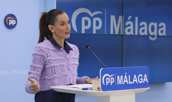 La portavoz del PP de Málaga, Elisa Pérez de Siles, en rueda de prensa en una imagen de archivo