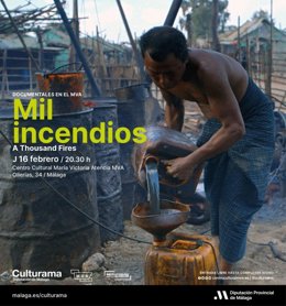 Cartel de la proyección del documental 'Mil incendios'