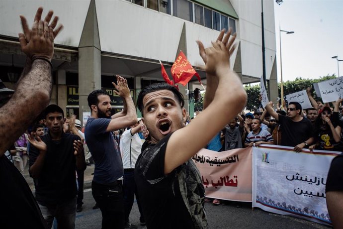 Una manifestación en Rabat contra el Gobierno en una imagen de archivo