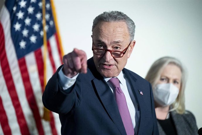 Archivo - El líder de la mayoría del Senado, el demócrata Chuck Schumer