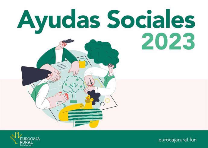 Cartel de la convocatoria de ayudas sociales de Fundación Eurocaja Rural.