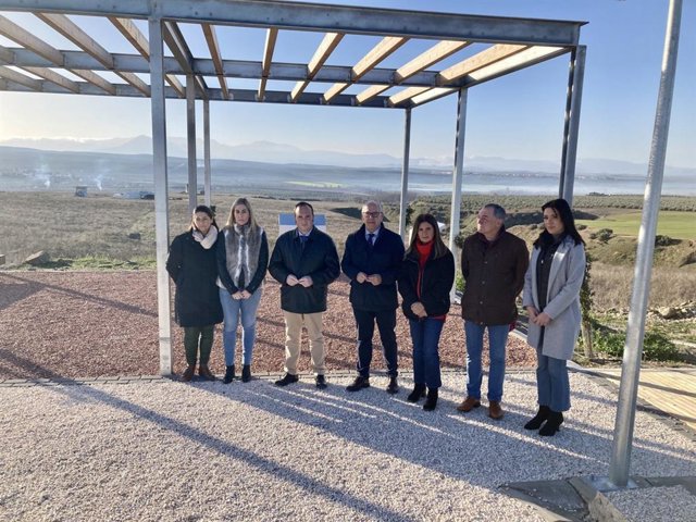 Visita a las obras en el yacimiento de Cástulo.