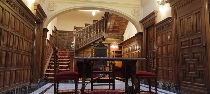 Imagen del salón del Museo de la Emigración Leonesa donde se celebrará el Gran Baile de Máscaras.