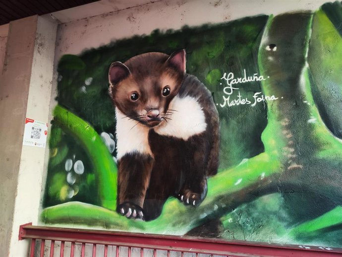 Mural medioambiental realizado en el Distrito Oeste de Burgos.