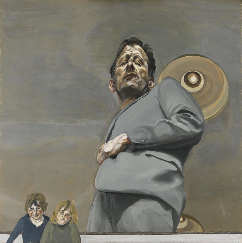Archivo - FREUD, Lucian_Reflejo con dos niños (Autorretrato), 1965_550 (1984.7)