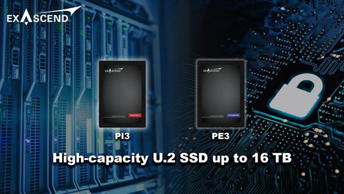 Exascend's PCIe Gen3 U.2 SSDs - the PE3 and PI3 series - are available in up to 16 TB, perfectly powering cloud and edge servers.