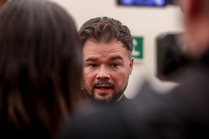 Archivo - El portavoz de Esquerra Republicana de Catalunya (ERC) en el Congreso, Gabriel Rufián.