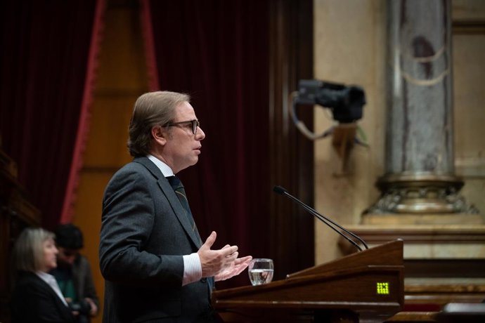 El portaveu de Vox al Parlament, Joan Garriga