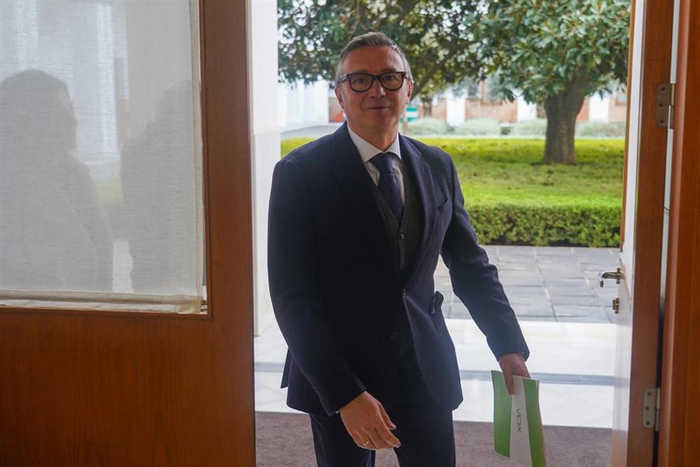Archivo - El portavoz de Vox en el Parlamento de Andalucía, Manuel Gavira, en imagen de archivo