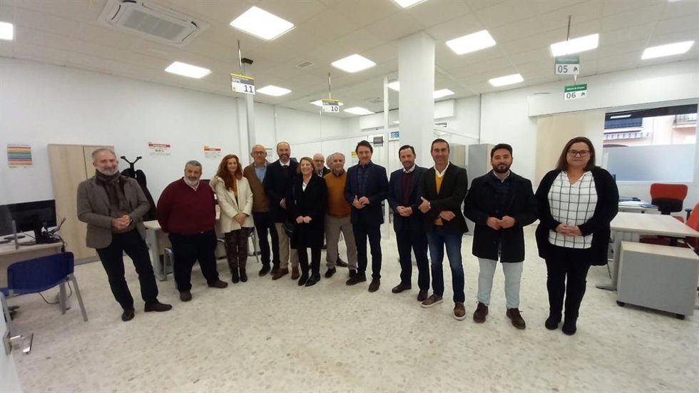 Daniel Sánchez en la oficina del SAE de Los Barrios.