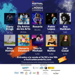 Cartell del Festival de Cambrils 2023