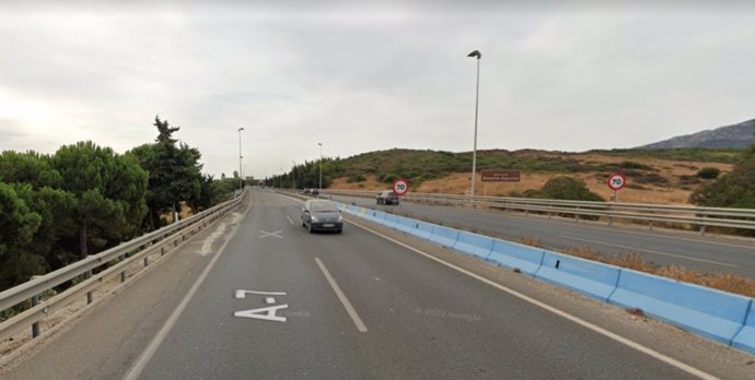 Carretera A-7 a su paso por Algeciras (Cádiz)