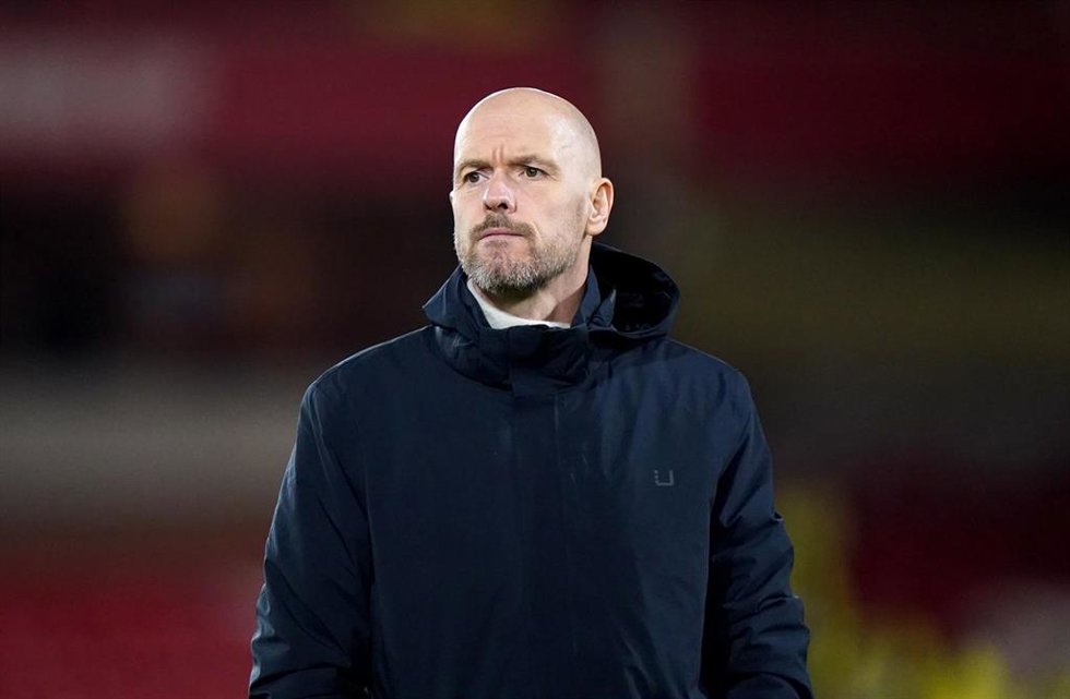 El entrenador del Manchester United, Erik ten Hag, durante un partido