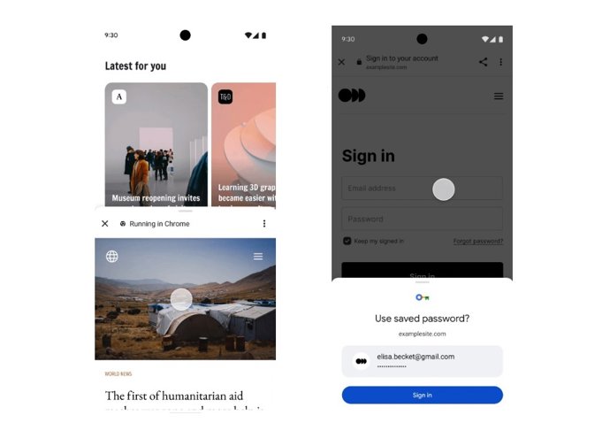 Interfaces con las nuevas características de Chrome Custom Tabs