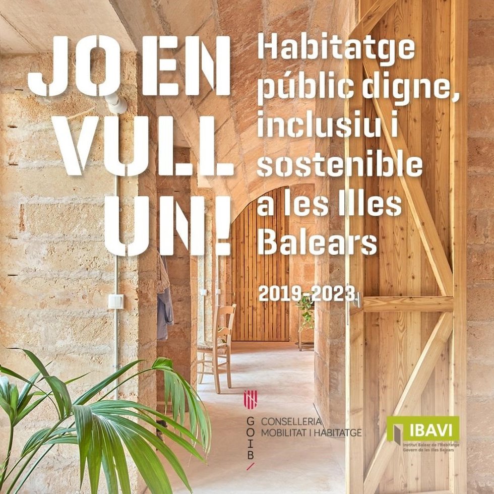 Cartel de la jornada sobre nuevos modelos de vivienda pública en el marco de la Diada de Baleares.
