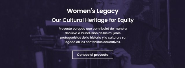 Imagen de la web del proyecto europeo Women's Legacy