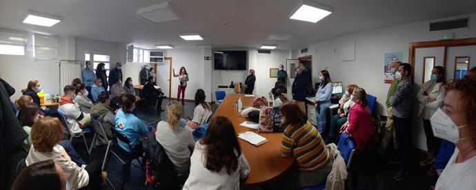 Simulacro de incendio en el centro de salud de Los Barrios.