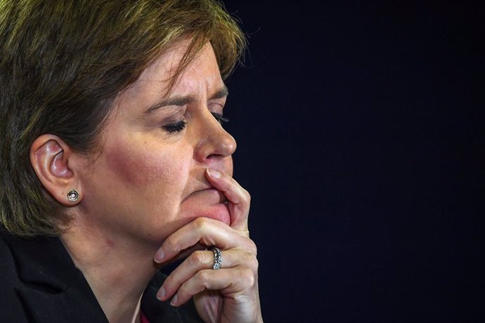 23 January 2023, United Kingdom, Edinburgh: First Minister of Scotland Nicola Sturgeon attends a press conference on Scottish Government issues, at St Andrews House. Photo: Andy Buchanan/PA Wire/dpa