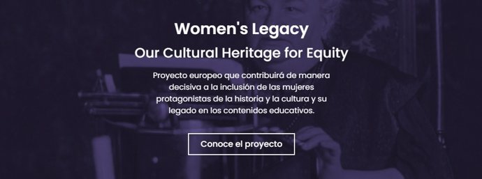 Imatge de la web del projecte europeu Women's Legacy