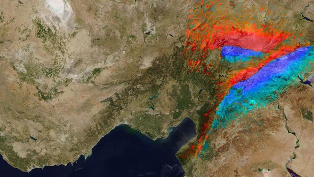 Cambios en la superficie por el terremoto de Turquía y Siria