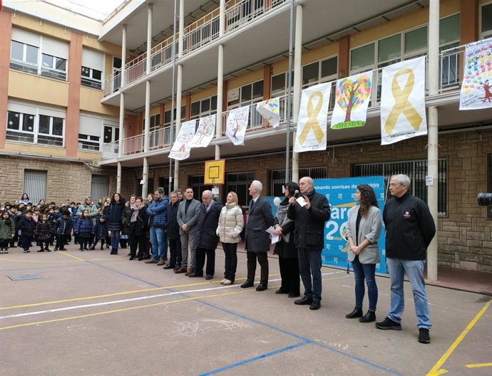 Acto de conmemoración del Día del Cáncer Infantil desarrollado en el colegio Salesianos los Boscos