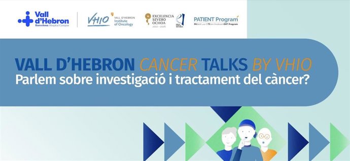 Cartel promocional del ciclo de charlas sobre investigación y tratamiento del cáncer organizado por el Vhio