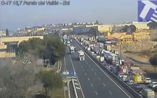 Imatge de la carretera C-17 a Parets del Vallès (Barcelona)