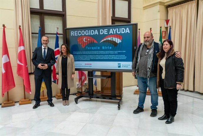 Presentación de acciones del plan de ayuda humanitaria a Turquía y Siria del Ayuntamiento de Málaga
