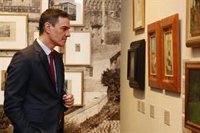 Pedro Sánchez visita el Museo Sorolla para ver los 'Orígenes' del pintor: "No os lo perdáis. ¡Es una maravilla!"