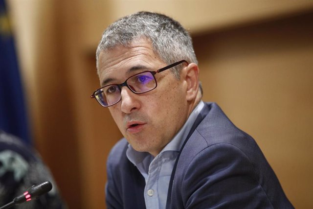 Archivo - El secretario de Estado de Medio Ambiente,  Hugo Morán, participa en el acto para conmemorar el Día Mundial del Agua con el lema "Soluciones basadas en la naturaleza para la gestión del agua en España. Retos y oportunidades".