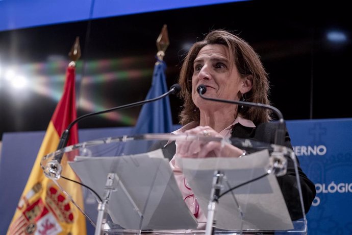 La vicepresidenta tercera y ministra para la Transición Ecológica y el Reto Demográfico, Teresa Ribera, hace balance de los cuatro primeros meses del Plan+SE