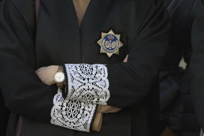 Detalle de la toga de un letrado.