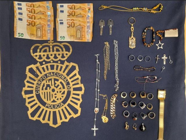 Efectos intervenidos en una operación policial