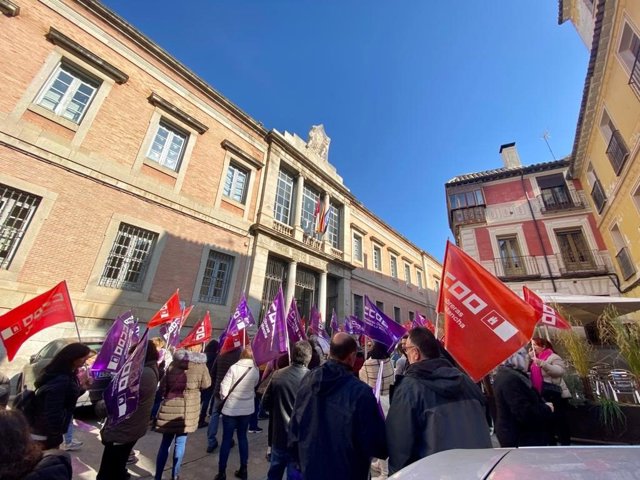 Manifestación de las trabajadoras de limpieza en Toledo