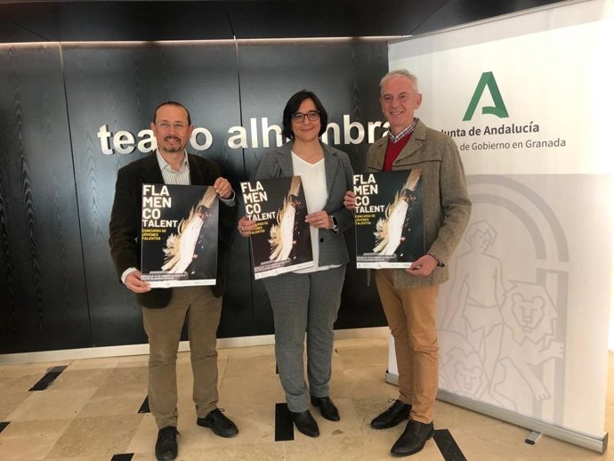 Fernando Egea, María José Martín y Enrique Gámez presentan los resultados del I Concurso Flamenco Talent de Granada
