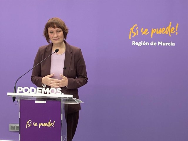 Archivo - La portavoz regional de Podemos, María Marín