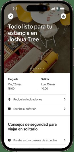 Imagen de la herramienta de seguridad de Airbnb