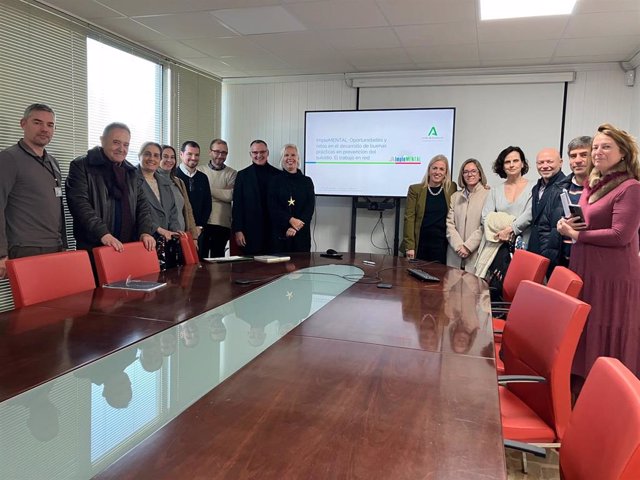 Eva Pajares en la reunión para desarrollar el proyecto europeo 'ImpleMental'.