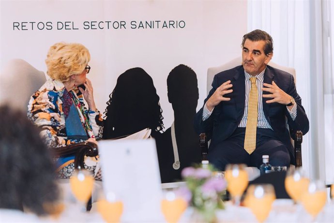 El presidente de HM Hospitales, Juan Abarca Cidón, en el sexto encuentro organizado por Initio Club, club privado de negocios. En Madrid (España), a 16 de febrero de 2023.