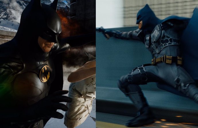 ¿Filtrado El Encuentro De Los Batman De Keaton Y Affleck En The Flash?